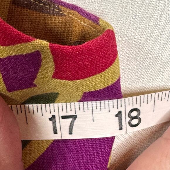 Vintage TALBOTS Linen Dress Womens 8 Tropical Print Floral Summer Hawaiian Beach - Picture 13 of 13